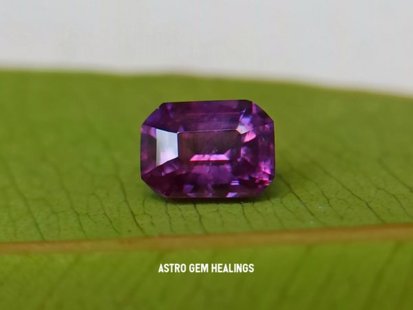 Ceylon Natural purple sapphire- Astro gem healing