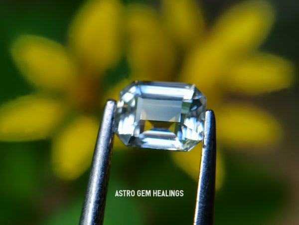 Ceylon Natural White Sapphire - astro gem healing