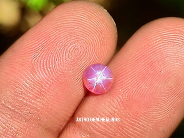 1_Ceylon Natural Star pink sapphire - Astro gem healing