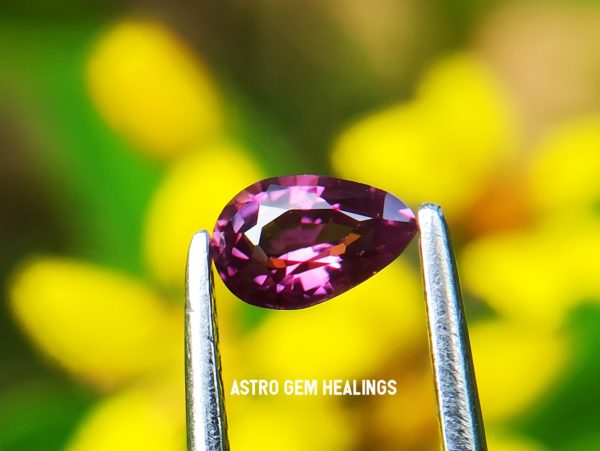 Ceylon Natural Pinkish Purple Sapphire - Astro gem healing
